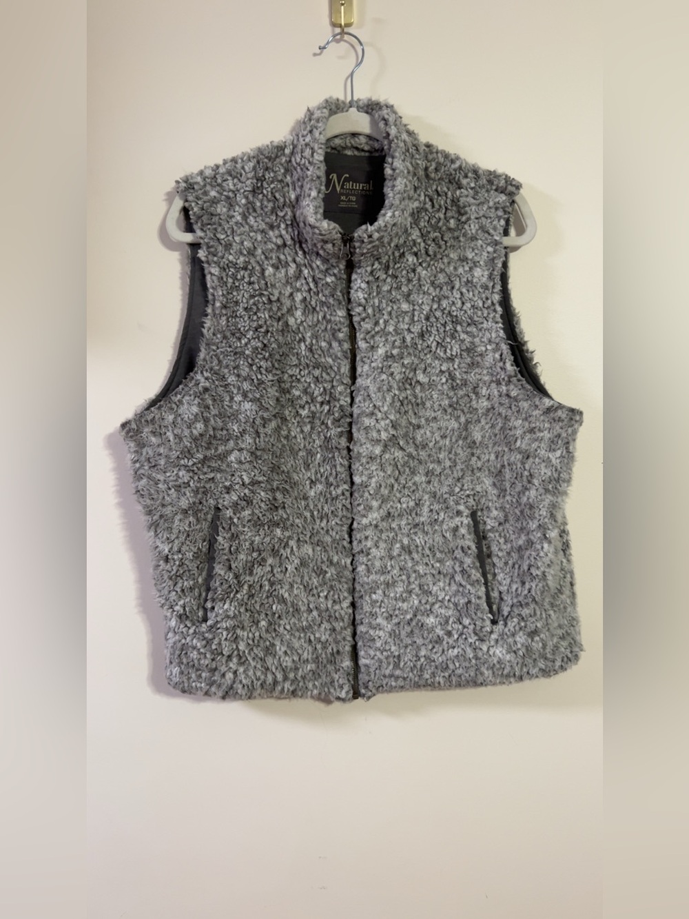 Natural Reflections Gray Sherpa Vest